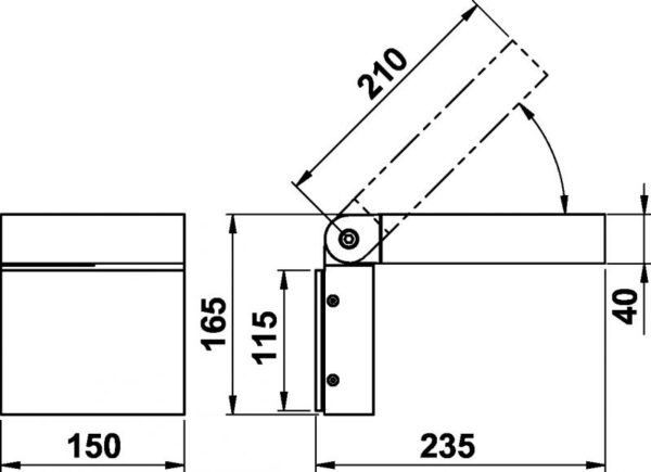 Wall lamp Dimensioned drawing Article 620111, 660111, 680111, 690111