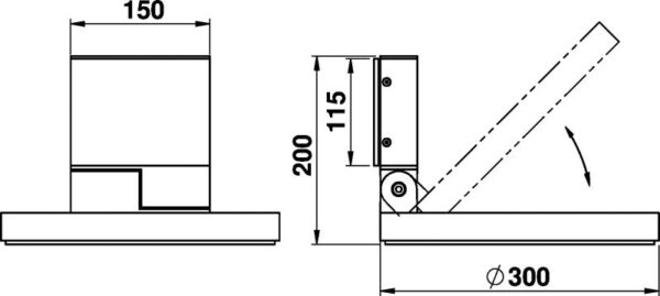 Wall light Dimensioned drawing Article 620210, 660210, 680210, 690210