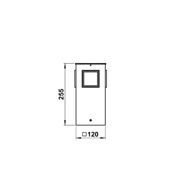 Socket column Stainless steel Dimensioned drawing Article 692119