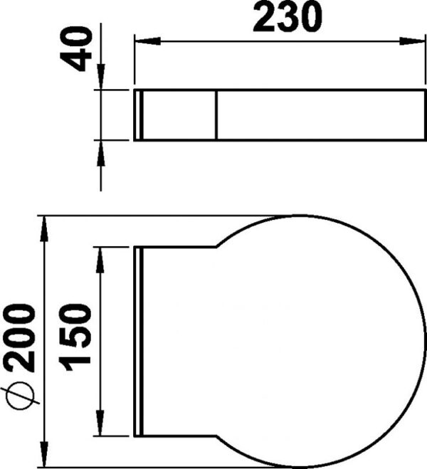 Wall light Dimensioned drawing Article 620290, 660290, 680290, 690290