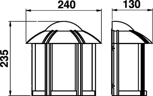 Wall light Dimensioned drawing Article 603221, 653221, 673221
