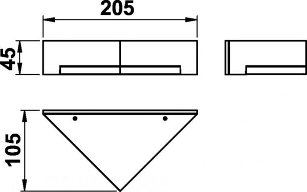 Wall light Dimensioned drawing Article 620333, 660333, 680333, 690333