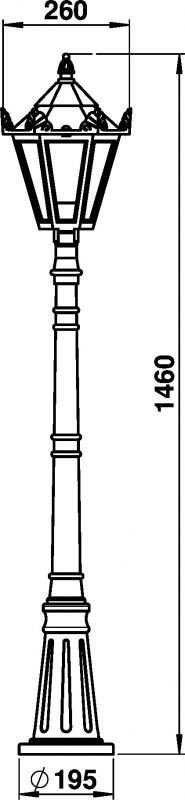 Path light Dimensioned drawing Article 604137, 674137