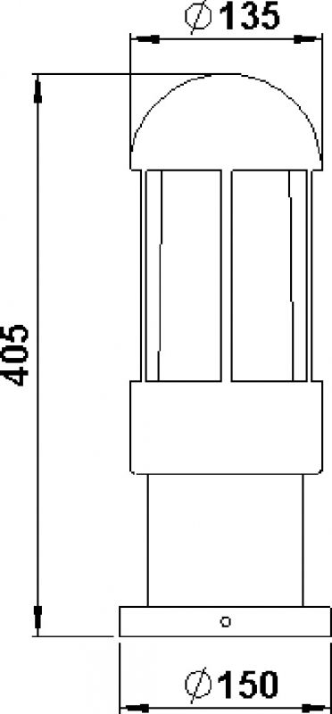 Base luminaire Dimensioned drawing Article 660521, 680521, 690521