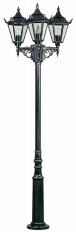 Pole light 3-light Black-Silver Product Image Article 602049