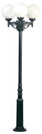 Pole light 3-light Black-Silver Product Image Article 602050