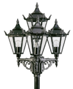 Pole light 4-light Black-Silver Product Image Article 602056