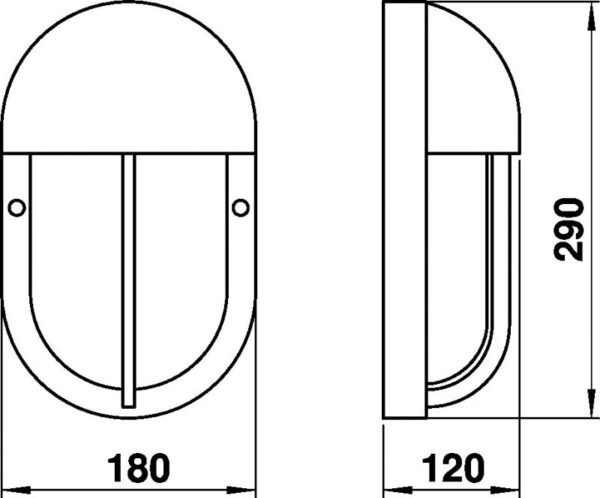 Wall light Dimensioned drawing Article 666031, 686031