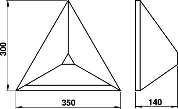 Wall lamp Dimensioned drawing Article 666041, 686041