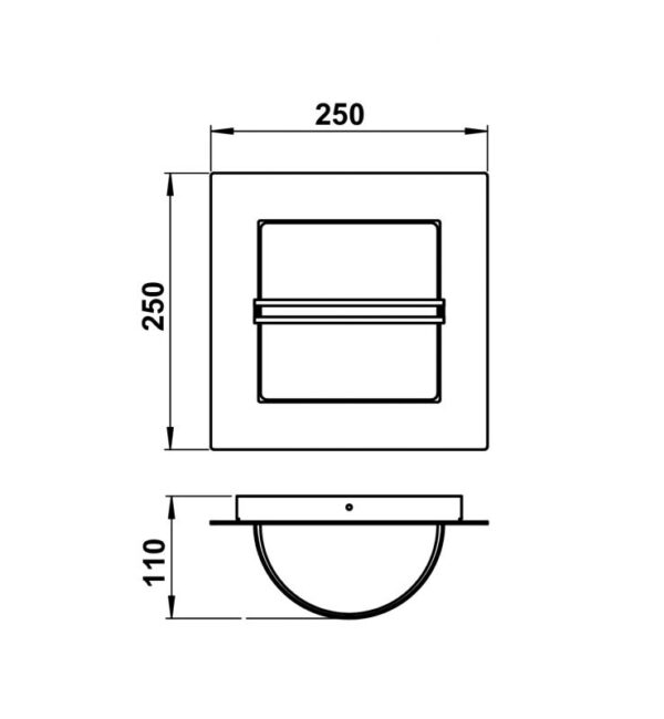 Wall light Dimensioned drawing Article 626058, 696058