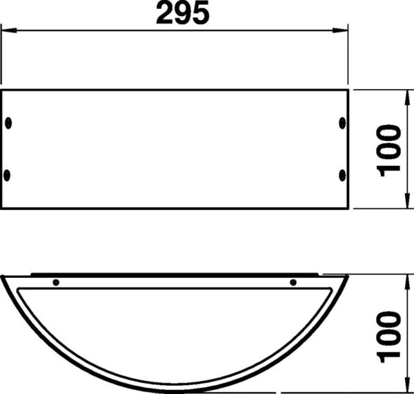 Wall lamp Stainless steel Dimensioned drawing Article 696142