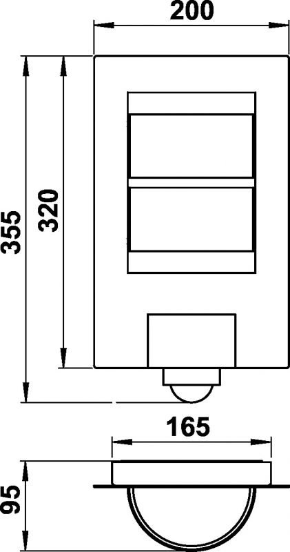 Wall lamp Dimensioned drawing Article 626144, 696144