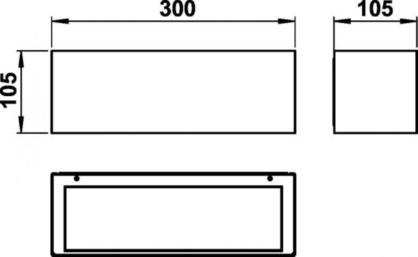 Wandleuchte Edelstahl Maßzeichnung Artikel 696365