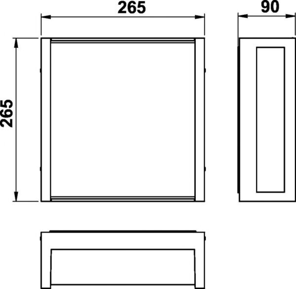 Wall light Dimensioned drawing Article 626401, 666401