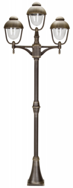 Pole light 3-light Brown-Brass Product Image Article 652041