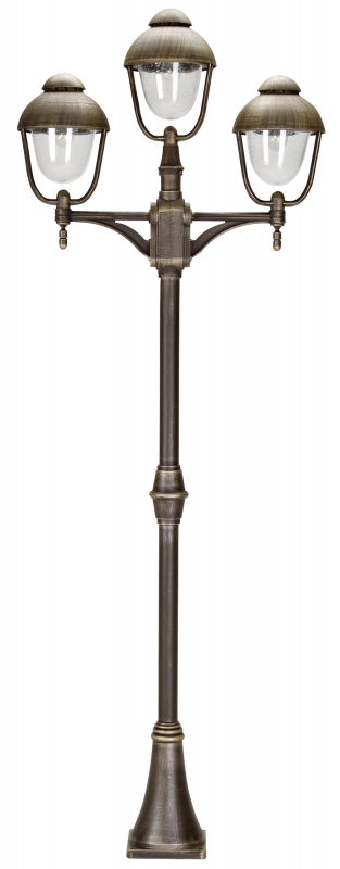 Pole light 3-light Brown-Brass Product Image Article 652041