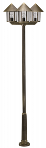 Pole light 3-light Brown-Brass Product Image Article 652042