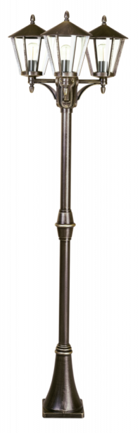 Pole light 3-light Brown-Brass Product Image Article 652046