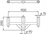 Mastaufsatz schwarz Produktbild Artikel 661009