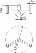 Mastaufsatz schwarz Produktbild Artikel 661010