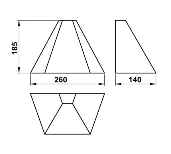 Wall light Dimensioned drawing Article 660673, 680673, 690673