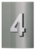 House number 1-digit Stainless steel Product Image Article 690975