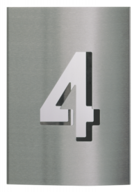 House number 1-digit Stainless steel Product Image Article 690975