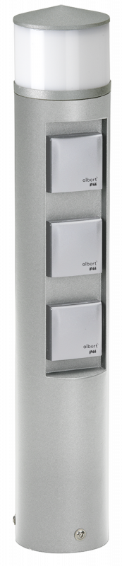Socket column with light Silver Product image Article 692202