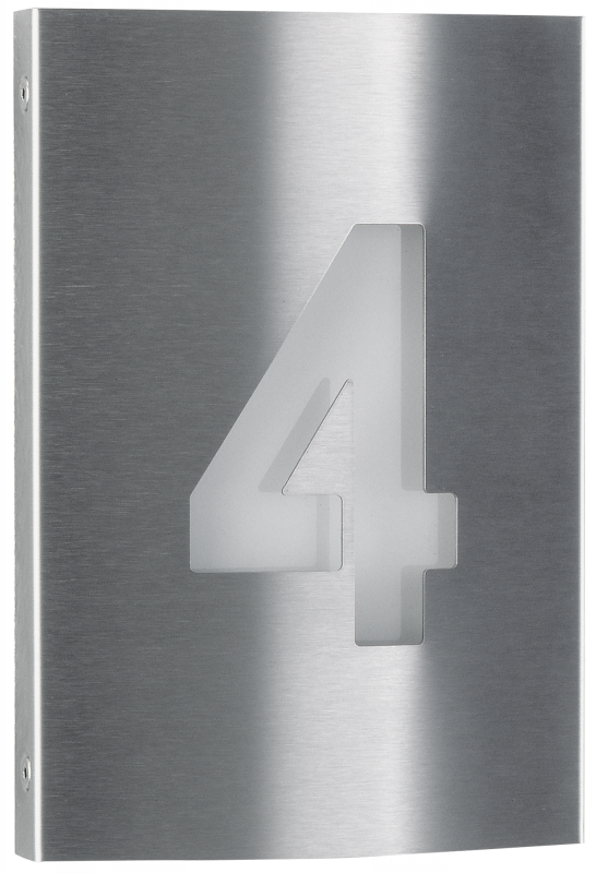 House number light Stainless steel Product Image Article 696000