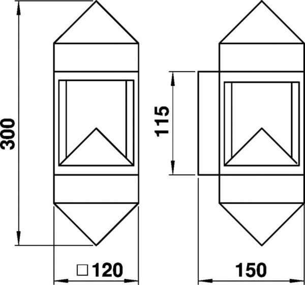 Wall light Dimensioned drawing Article 660699, 680699