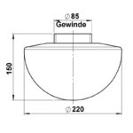 Glas opal matt, d = 220 mm Sonstige Produktbild Artikel 90210147