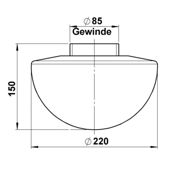 Glas opal matt, d = 220 mm Sonstige Produktbild Artikel 90210147