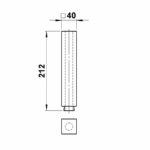 illuminated rod square 212 mm Other Product Image Article 90260190