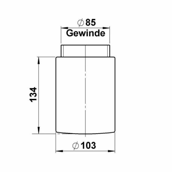 Glas opal matt Gewinde 84,5 mm -lang Sonstige Produktbild Artikel 90210259