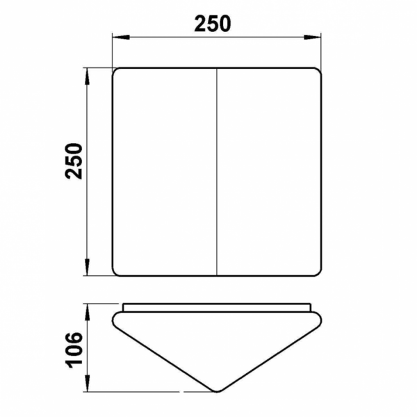 Glas opal matt dreieckig Sonstige Produktbild Artikel 90210395