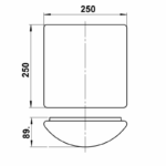 glass opal semicircular 250 x 250 mm Other Product Image Article 90210396