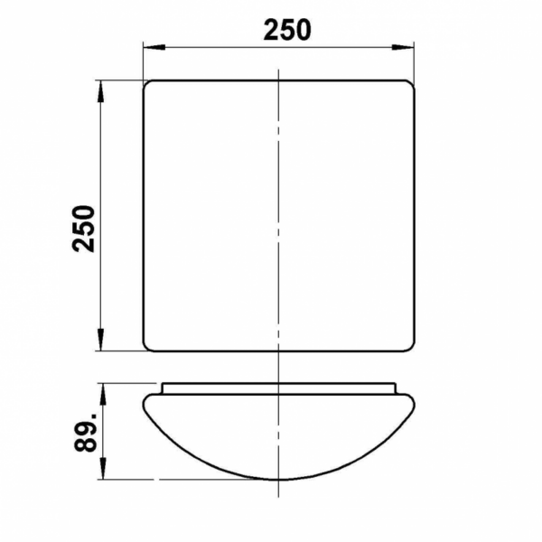 Glas opal halbrund 250 x 250 mm Sonstige Produktbild Artikel 90210396