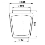 glass insert, square, clear Other Product image Article 90210045