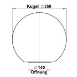 Kugel, opal, d = 350 mm PE Sonstige Produktbild Artikel 90260074