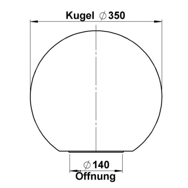 Kugel, opal, d = 350 mm PE Sonstige Produktbild Artikel 90260074