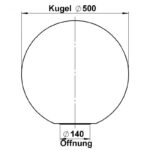 Kugel, Opal, d = 500 mm PE Sonstige Produktbild Artikel 90260076