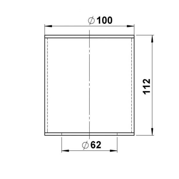 tubular cylinder Opal L = 112 mm PMMA Other Product Image Article 90260084