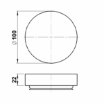 glass acrylic probe d = 100 x 30 mm Other Product Image Article 90270453