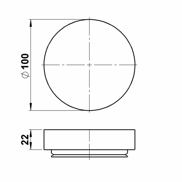 Glas Acrylronde d = 100 x 30 mm Sonstige Produktbild Artikel 90270453