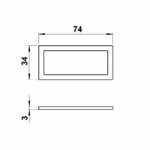 Glas klar mit satiniertem Rand ESG Sonstige Produktbild Artikel 90220456