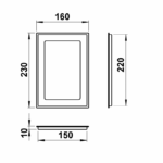 acrylic disc 230 x 160 x 10 mm Other Product Image Article 90270467