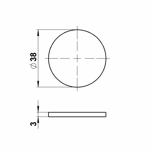 Glasscheibe d = 40 x 3 mm ESG Sonstige Produktbild Artikel 90220488