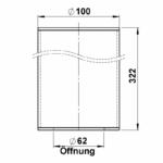 PMMA tube cylinder Opal L = 322 mm Other Product Image Article 90260086