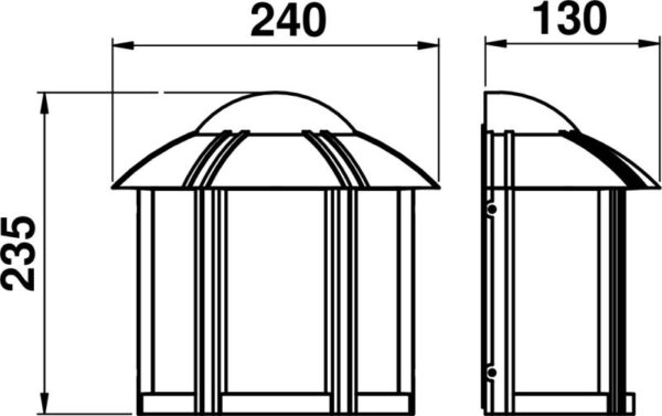 Wall light Dimensioned drawing Article 603221, 653221, 673221