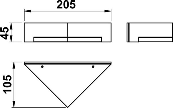 Wall light Dimensioned drawing Article 620333, 660333, 680333, 690333